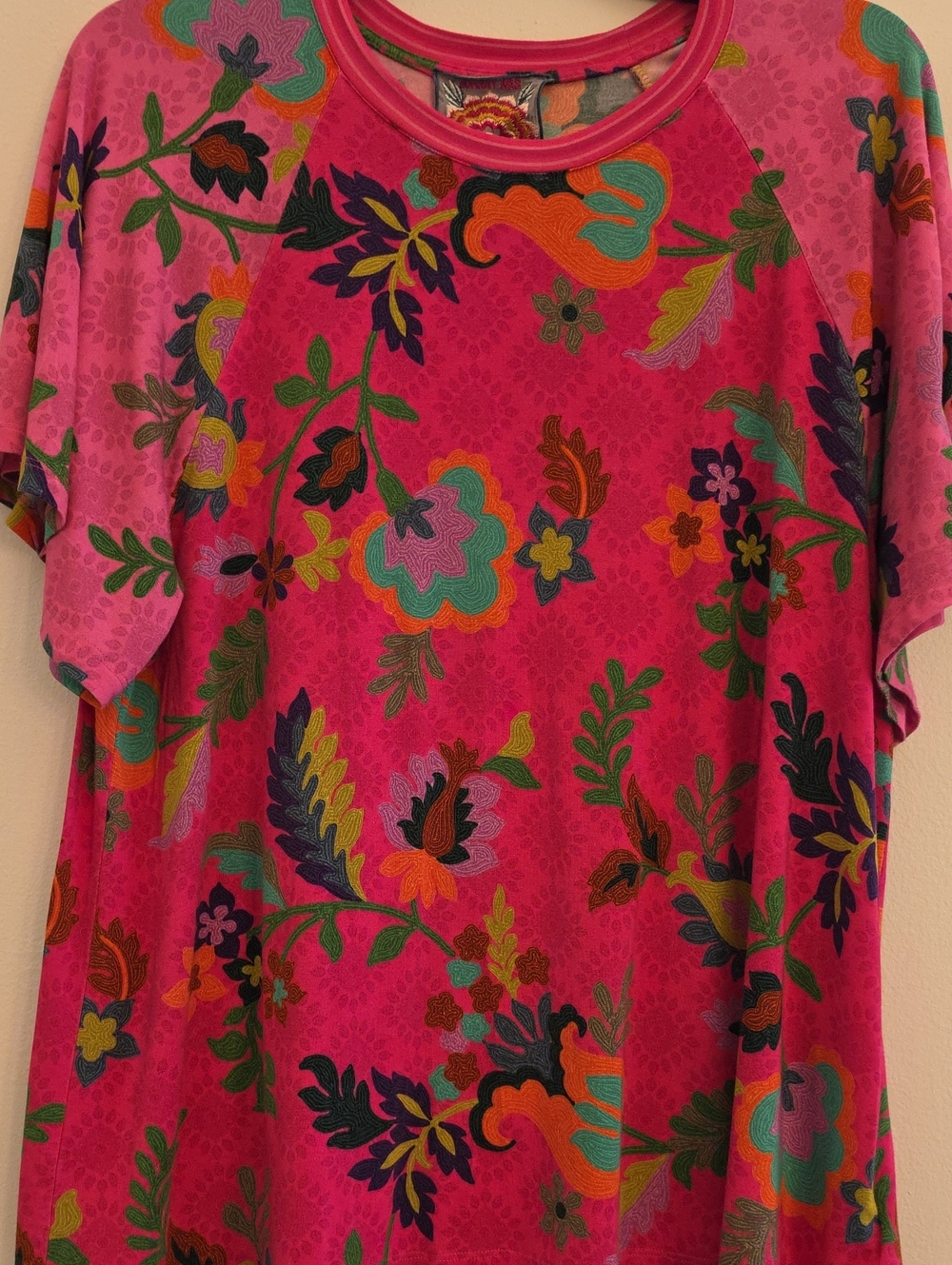 Johnny Was Bright Pink Floral Women’s Top